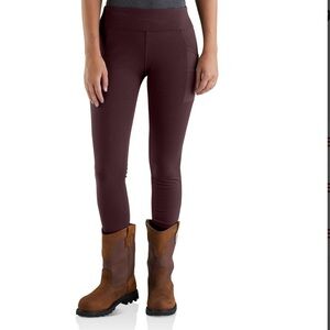 WOMEN'S CARHARTT FORCE® LIGHTWEIGHT POCKET LEGGINGS XL TALL BLACKBERRY PLUM